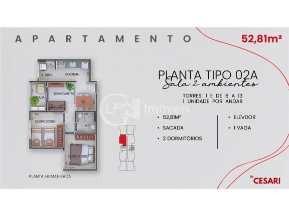 Imagem Apto com 2 quartos - Região da Orla