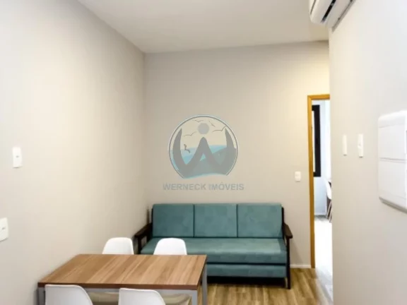 Imagem Flat à venda em Ubatuba-SP no bairro Lázaro, 1 quarto, 1 sala, 1 banheiro, 1 vaga, 25m². Venha conferir!