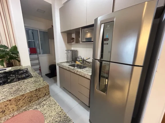 Imagem APARTAMENTO PRAIA GRANDE com 2 dormitórios sendo 1 suíte,1 vaga de garagem, varanda gourmet com churrasqueira