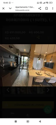 Imagem Apartamento, 1 Dormitório, Quadria RDC, Aquarius, Sjc.