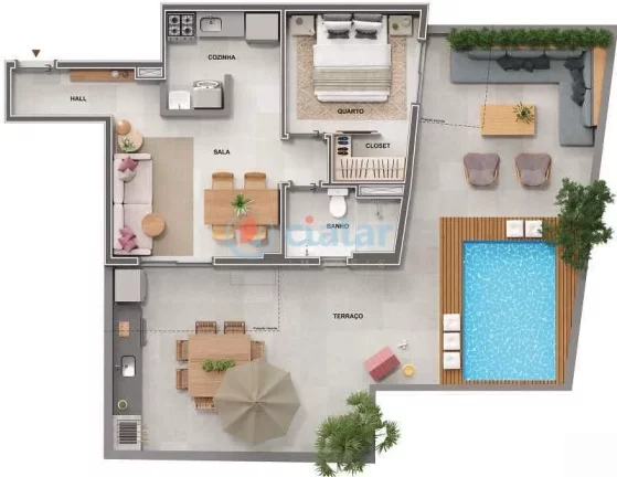 Imagem Apartamento à venda 1 Quarto 40.2M Centro Rio de Janeiro - RJ | Cores de Fátima Imagem Apartamento à venda 1 Quarto 40.2M Centro Rio de Janeiro - RJ | Cores de Fátima