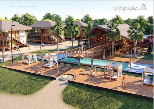 Imagem Uni Bangalôs, Ilha do Guajiru, Itarema-CE. Bangalôs pé na areia.