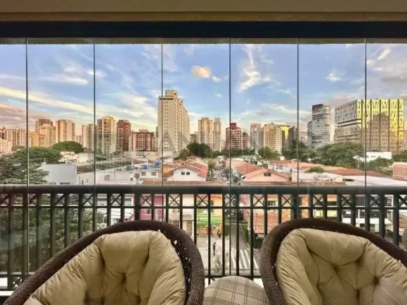 Imagem Apartamento mobiliado na Vila Nova Conceição: 3 quartos, 3 suítes, 3 salas, 5 banheiros, 4 vagas, 182m² - São Paulo-SP
