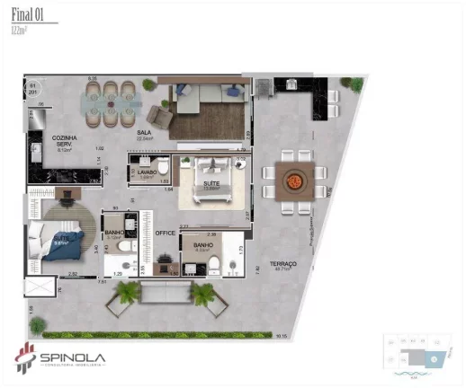 Imagem Apartamento com 1 dormitório/suite à venda, 54 m² por R$ 382.000 - Vila Caiçara - Praia Grande/SP