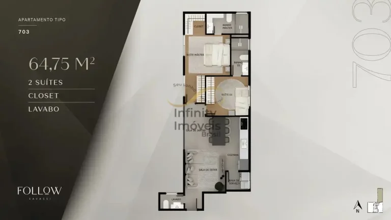 Imagem Follow Savassi Residence - Apartamento à venda no bairro Savassi - Belo Horizonte/MG