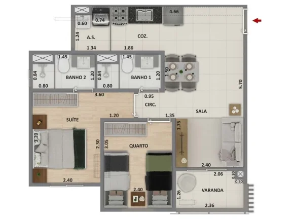 Imagem Imperdível: Apartamento de 3 quartos na Barra Olímpica - RJ, com 102m², suíte e vaga de garagem!