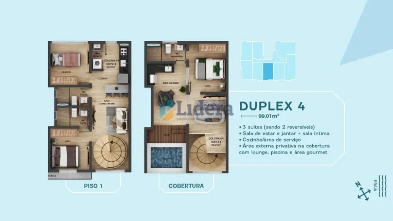 Imagem Apto - 3 Quartos - 1 Suíte - 81,03 m² - Intermares, Cabedelo/PB