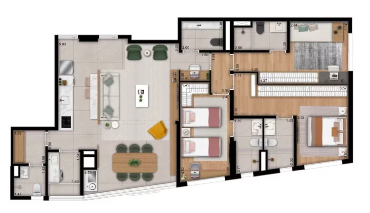 Imagem Apartamento com 3 dormitórios à venda, 121 m² - Moema - São Paulo/SP