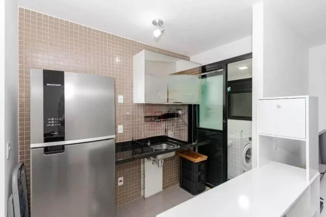 Imagem Studio mobiliado à venda no Brooklin , 31m², 1 vaga. Oportunidade para investidor: já alugado!