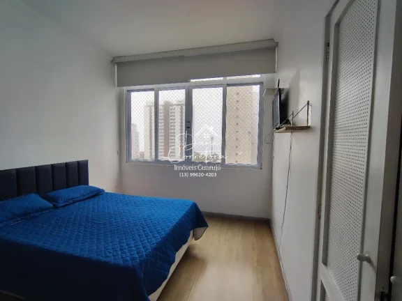Imagem Oportunidade única: Apartamento Pitangueiras com sacada, vaga e vista para o mar - 1 quarto, 2 salas, 1 banheiro, 1 vaga de garagem, 52,00 m²!
