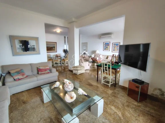 Imagem Apartamento frente mar, aceita parcelamento direto em Guarujá-SP, Pitangueiras: 3 quartos, 1 suíte, 2 salas, 2 banheiros, 2 vagas - 191m².