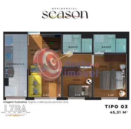 Imagem APARTAMENTO À VENDA 2 DORMITÓRIOS 1 VAGA SEASON TUCURUVI SÃO PAULO