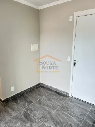 Imagem Apartamento com 39m², 2 dormitórios, sala 2 ambientes, sacada, cozinha, área de serviço. Cozinha...