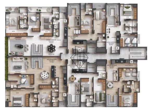 Imagem Apartamentos com varanda / sacada gourmet aproximadamente á 300m da praia de Intermares - AP2585