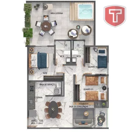 Imagem Apartamento com 3 dormitórios à venda, 71 m² por R$ 716.252,79 - Jardim Oceania - João Pessoa/PB Imagem Apartamento com 3 dormitórios à venda, 71 m² por R$ 716.252,79 - Jardim Oceania - João Pessoa/PB