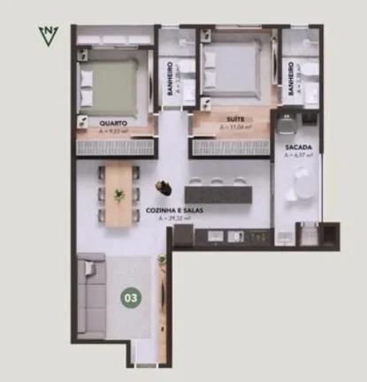 Imagem APARTAMENTO RESIDENCIAL em Navegantes - SC, Centro
