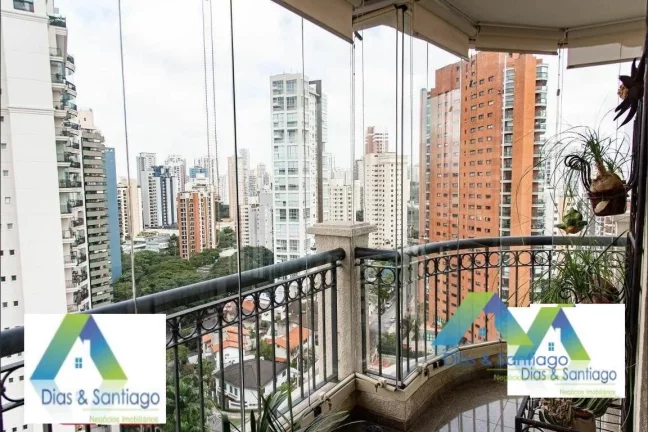 Imagem Apartamento alto padrão em 230m² sendo uma unidade por andar com 4 suítes, 4 vagas de garagem em localização privilegiada a 650mts Metrô Chácara Klabin