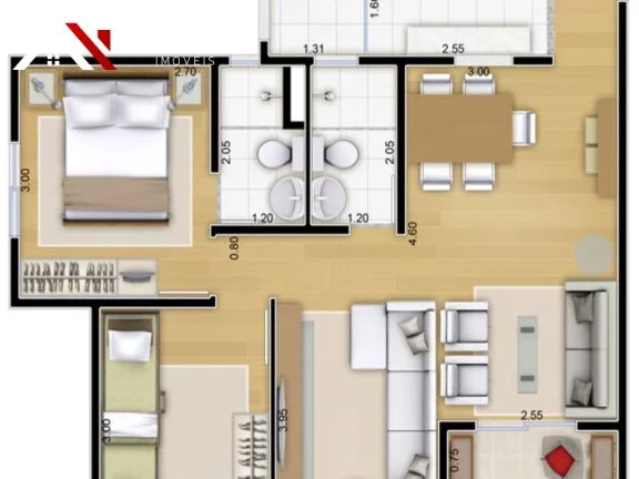 Imagem Apartamento Novo á venda no Parque São Lucas 45 m² 2 dormitórios 1 vaga