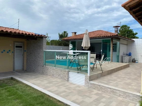 Imagem Casa montada, com área gourmet, piscina e campo, à venda em Setiba - Guarapari