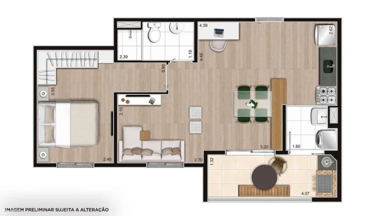 Imagem Apartamento para Venda em Mongaguá, Umuarama, 1 dormitório, 1 banheiro, 1 vaga