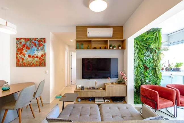 Imagem Apartamento com dois dormitórios e varanda a venda na Chácara Santo Antônio.