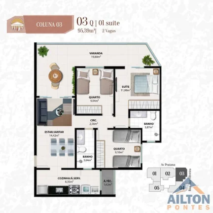 Imagem Lançamento Residencial Pantheon a uma Quadra do Mar na Praia do Morro - Guarapari/ES