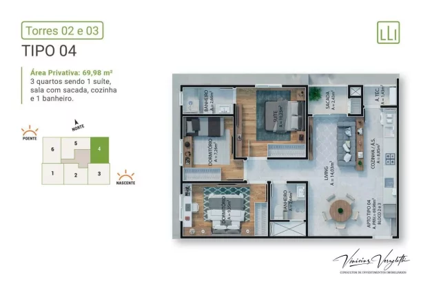 Imagem Apartamento 2 dormitórios para Venda em Itapema / SC no bairro Várzea do Ranchinho