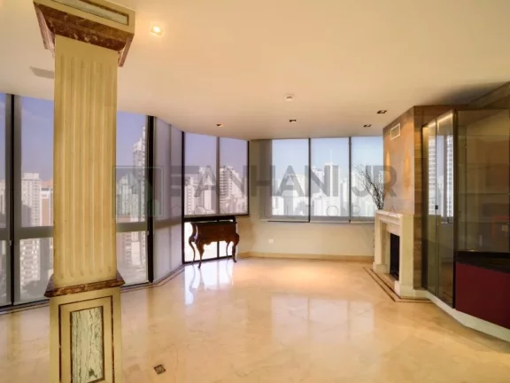 Imagem Magnifica Cobertura Tríplex, no bairro Pacaembu com vista panorâmica em 596m² uteis. 1º Piso: 4 dormitórios sendo 3 suítes, 1 dormitório foi aberto p