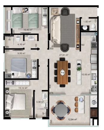 Imagem APARTAMENTO RESIDENCIAL em Bombinhas - SC, Bombas
