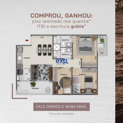 Imagem Apartamento para Venda em Rio de Janeiro, Barra Olímpica, 2 dormitórios, 1 banheiro