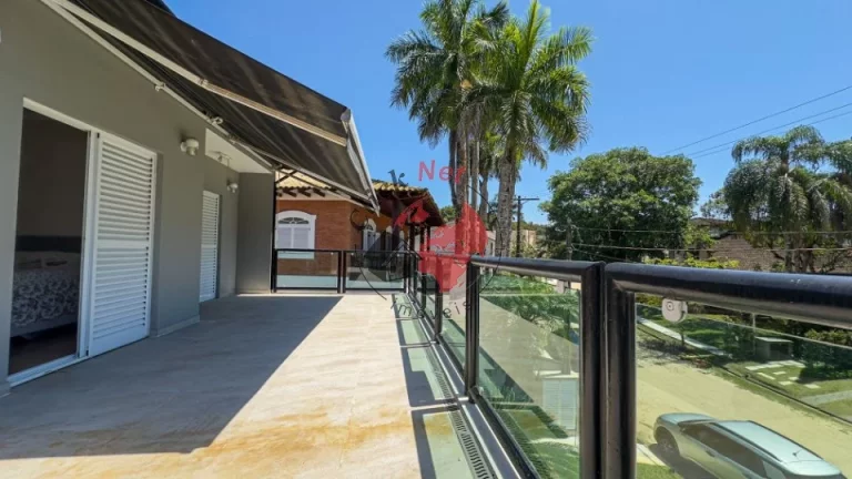 Imagem Sobrado em Condomínio 5 suites com varanda , churrasq quintal e piscina , 4 vagas bairro Jd Vera Cruz, Riviera de são lorenço ,Bertioga