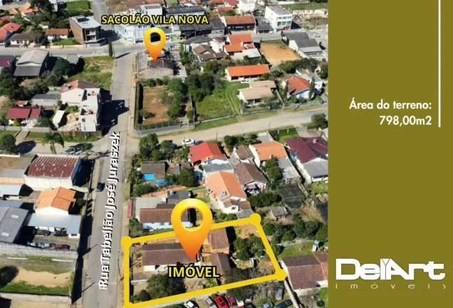 TERRENO COMERCIAL A 150m DO SACOLÃO VILA NOVA - 798,00m2 - R$ 449.000,00