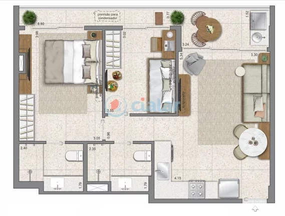 Imagem Studio à venda 1 Quarto 27.7M Gávea Rio de Janeiro - RJ | Parque Sustentável da Gávea - Residencial - Fase 2