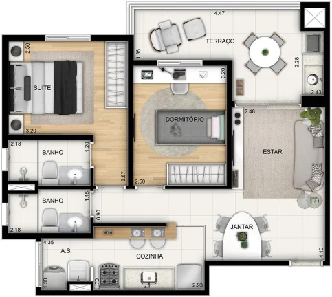 Imagem Apartamento para Venda em São Bernardo do Campo, Centro, 3 dormitórios, 1 suíte, 1 banheiro, 2 vagas