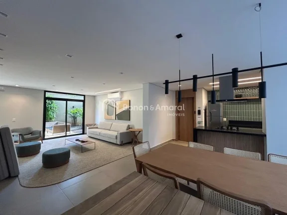 Imagem Apartamento à venda no Cambuí, Campinas/SP. O imóvel conta com um dormitório, ampla sala para do...