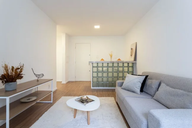 Imagem Apartamento 46M², 1Q, 1 Banheiro, 1 Vaga, Varanda, Piscina, Academia, Piscina Aquecida, Espaço Gourmet, Playground, Salão de Festa, Churrasqueira.