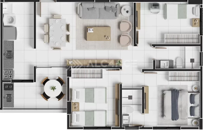 Imagem Apto - 2 Quartos - 1 Suíte - 62,03m²- Jardim Oceania, João Pessoa/PB