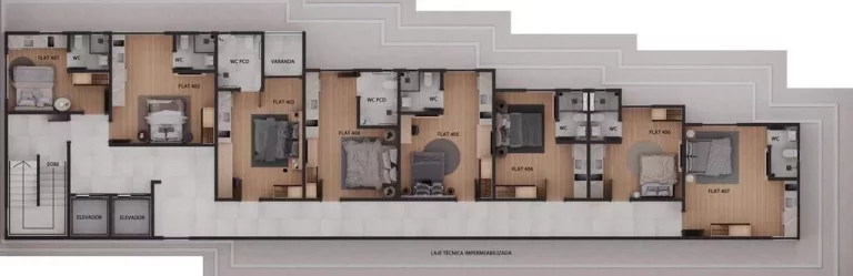 Imagem Flat à venda, 25 m² por R$ 397.399,91 - Cabo Branco - João Pessoa/PB