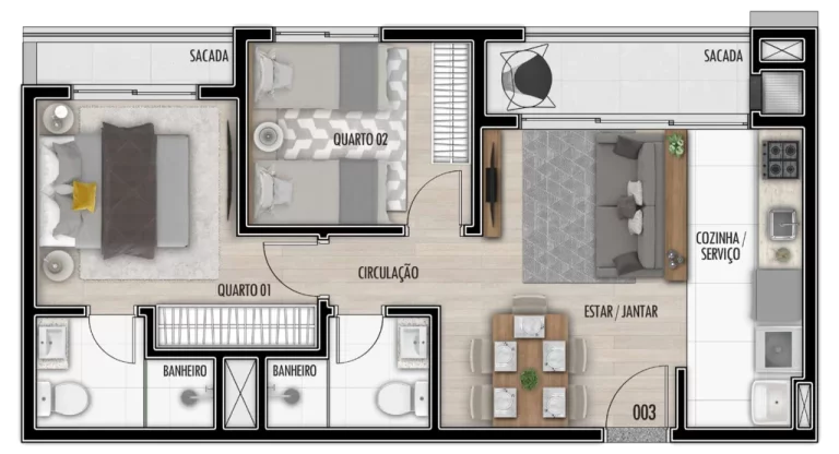 Imagem Torre Ferrara - Apartamento à venda no bairro Santa Cândida - Curitiba/PR