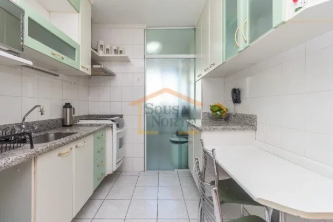 Imagem Apartamento de 61 m² com 2 dormitórios, sendo 1 suíte, 2 banheiros, sala para 2 ambientes com sac...