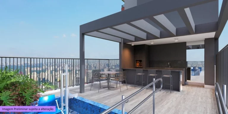 Imagem Apartamento à venda em São Paulo-SP, na Vila Madalena: 2 quartos, 1 banheiro, 36m² - Condomínio Station Vila Madalena