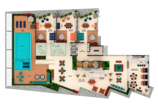 Imagem Apartamentos térreo adaptado para PNE com área privativa externa a beira mar da praia de Cabo Branco - AP1467