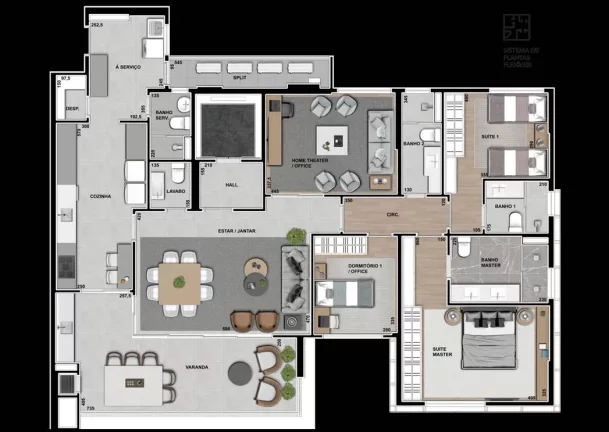 Imagem Authentique Plaenge - Apartamentos 193m² Com 3 Suítes Em Cuiabá