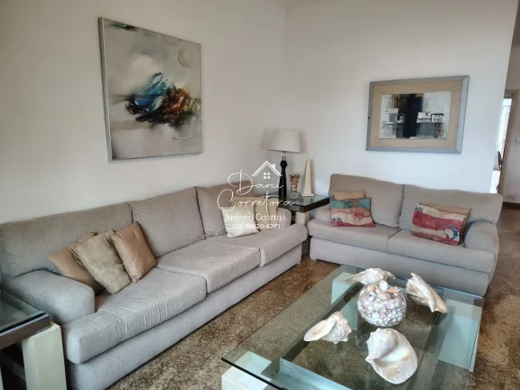 Imagem Apartamento frente mar, aceita parcelamento direto em Guarujá-SP, Pitangueiras: 3 quartos, 1 suíte, 2 salas, 2 banheiros, 2 vagas - 191m².