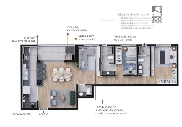 Imagem Apartamento a Venda no bairro Boa Vista - Curitiba, PR