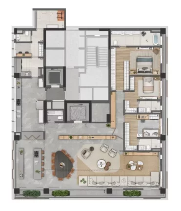 Imagem Apartamento de luxo no Condomínio Ayya Jardins, São Paulo-SP: 4 quartos, 4 suítes, 5 banheiros, 4 vagas na garagem, 288,00 m².