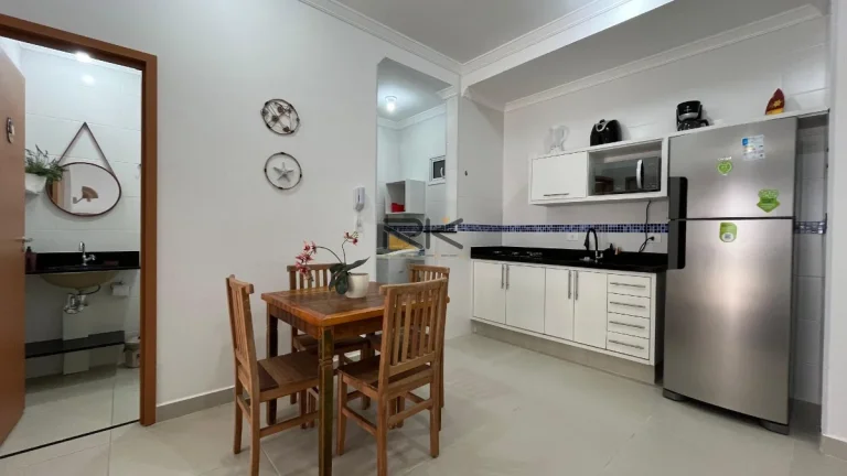 Imagem Apartamento à venda nas Toninhas com 1 dormitórios, varanda gourmet com churrasqueira e piscina