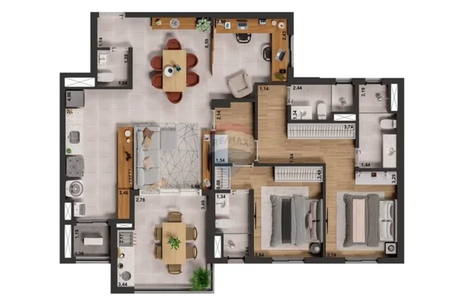 Imagem Apartamento Lançamento - Atmo – Condomínio Clube com Vista Permanente para Área Preservada