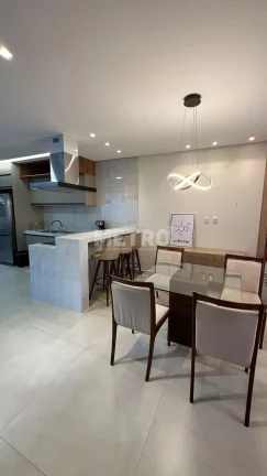 Imagem Casa, Condomínio Encontro das Águas, móveis planejados, sala de estar, jantar e