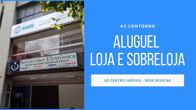 Ótima loja para alugar na Avenida Contorno, com 200m² de área total e 4 banheiros sociais. Locali...